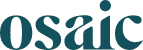 Text logo for "Osaic" in teal.